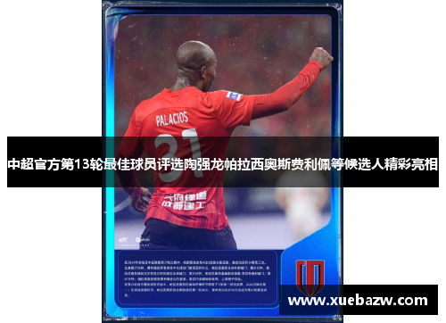 中超官方第13轮最佳球员评选陶强龙帕拉西奥斯费利佩等候选人精彩亮相
